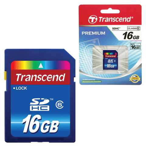 Карта памяти transcend sdhc 16 гб