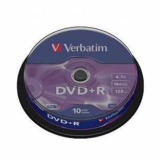   Verbatim DVD+R 4,7Gb 16 Cake/10 43498