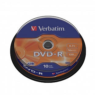   Verbatim DVD-R 4,7Gb 16 Cake/10 43523