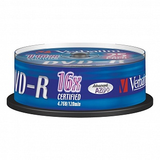   Verbatim DVD-R 4,7Gb 16 Cake/25 43522